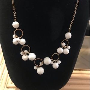 New Avon Bead Cluster Necklace in White